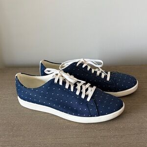 Cole Haan Grand.OS Crosscourt Low Sneakers in Navy & White Dot Size 10